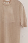 SWAYING 25 Early Autumn Saddle Shoulder Wool T-shirt SW-SW25PF1T11C1-XING Apricot